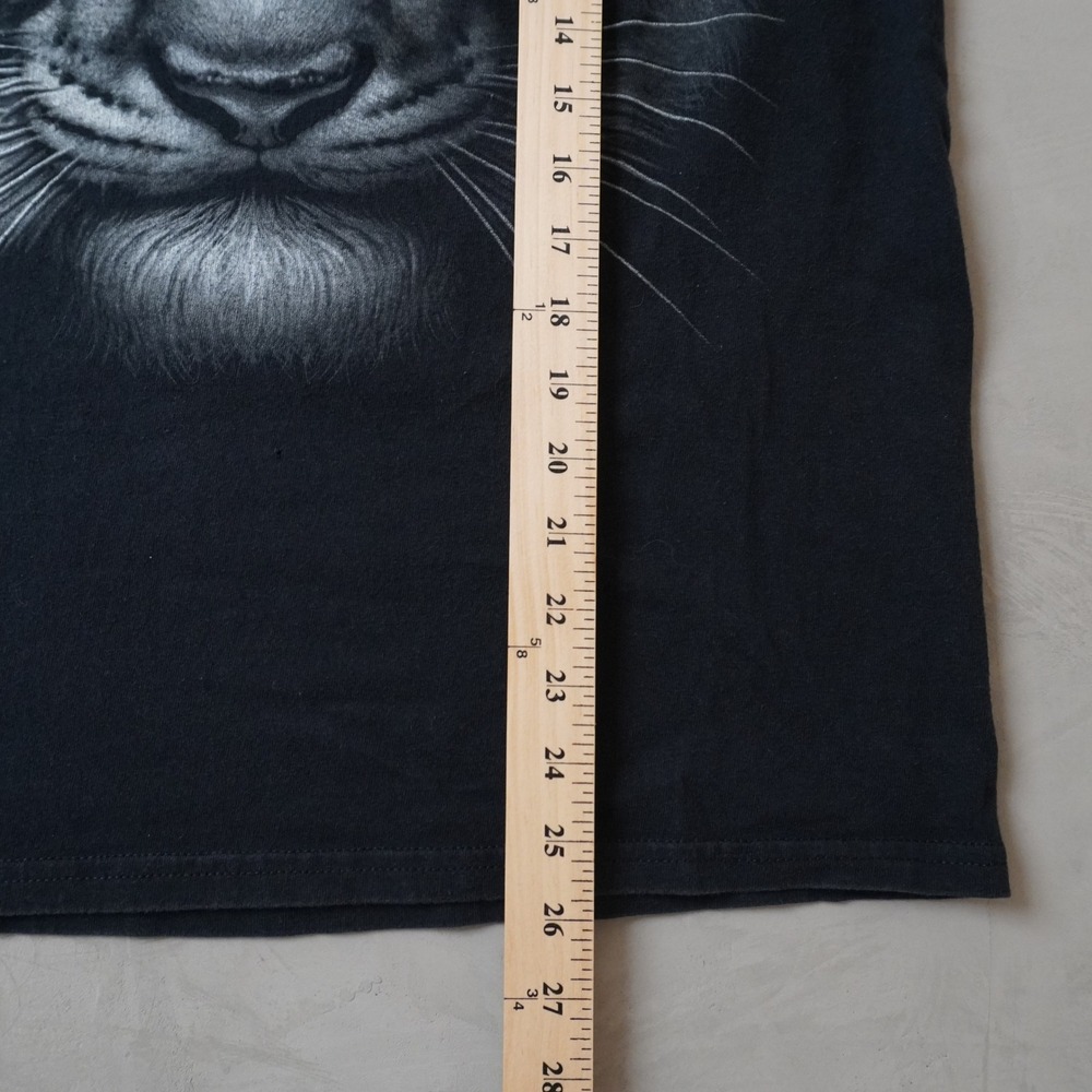 White Tiger Graphic T-Shirt Black Short Sleeve Crewneck Mens Size Medium - Picture 5 of 6